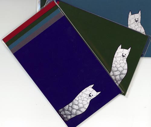 Multi-Colored Cats Card Set