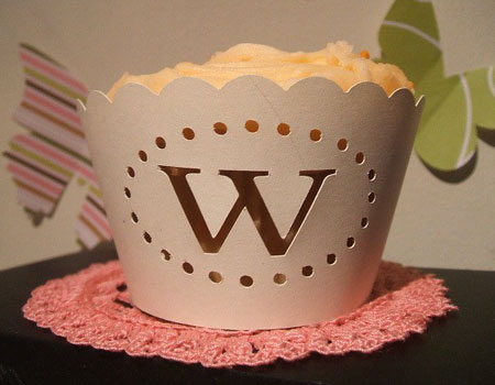 Monogram Cupcake Wrapper