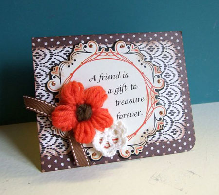  'A Friend Is A Gift To Treasure Forever' | Handmade Card