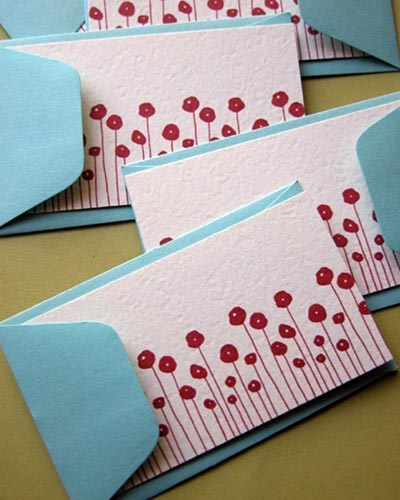 Red Poppies Card Set