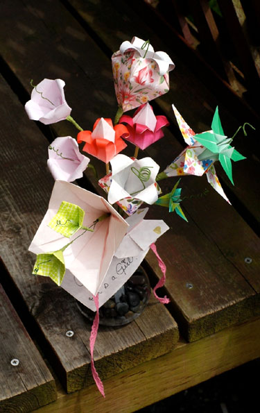 Pink Origami Flower Bouquet