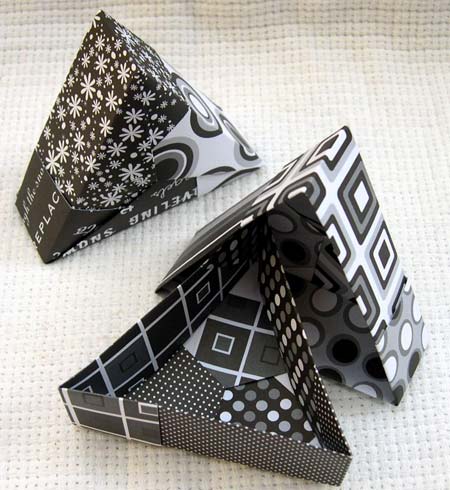 Origami Triangle Boxes