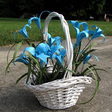 Origami Flowers in a Basket