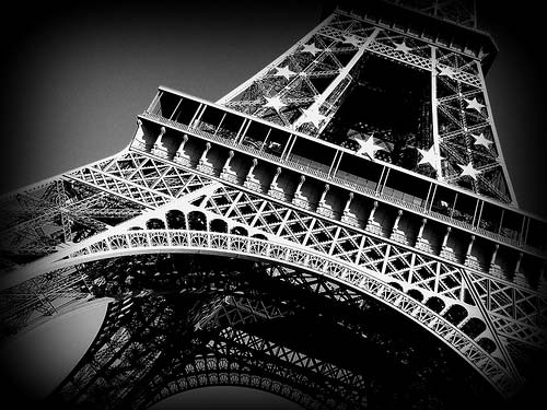 Black & White Eiffel Tower Photo Print