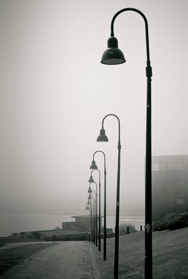 Grayscale Gijon Steet Fine Art Photography