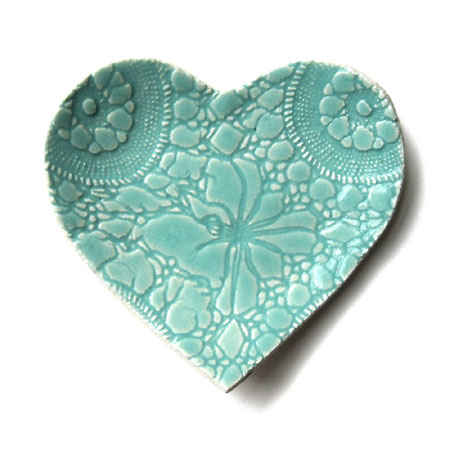 Seafoam Heart Shaped Plate