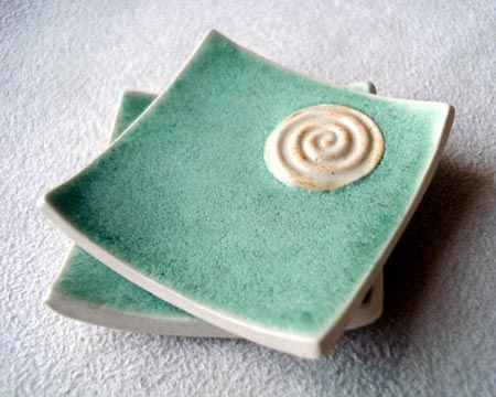 Two Inch Square Porcelain Dishes