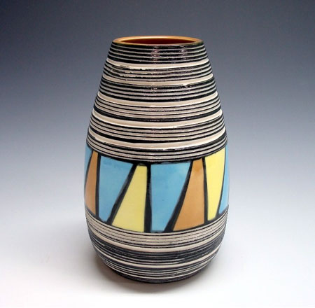 Etched Porcelain Vase
