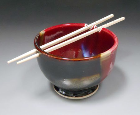 Hand Thrown Chopsticks Bowl