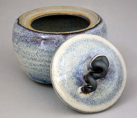 Azure Mist Ceramic Lidded Jar