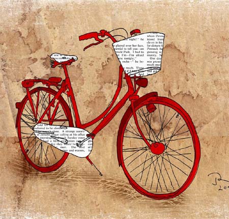 Vintage Bicycle Illustration Print