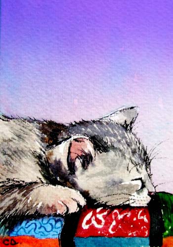 ACEO Watercolor Kitten Print