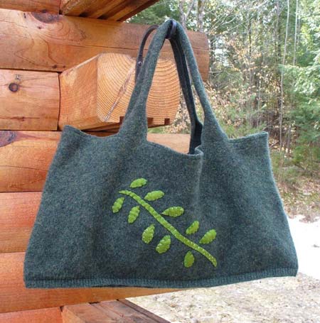 Upcycled Felted Sweater Tote