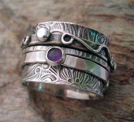 Three Band Spinner Ring