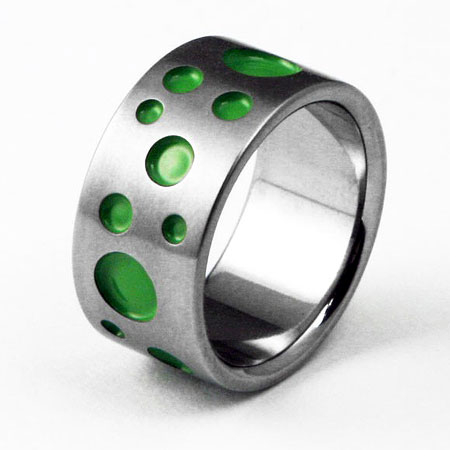 Titanium Polka Dot Ring