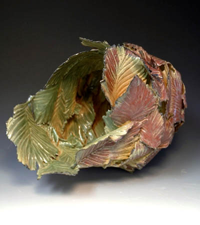 Clay Leaves Sculpture