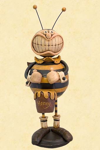 Bee Boy Clay Sculpture