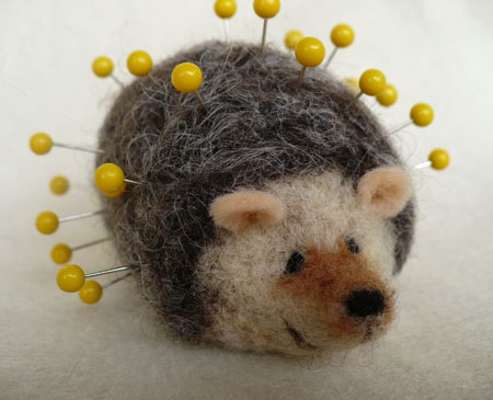 Needle Felted Hedgehog Pincushion