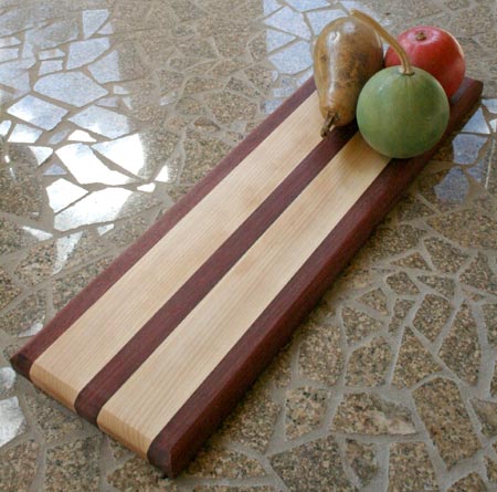 Purple Heart and Birch Cutting Board