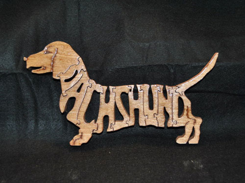 Wooden Dachshund Jigsaw Puzzle