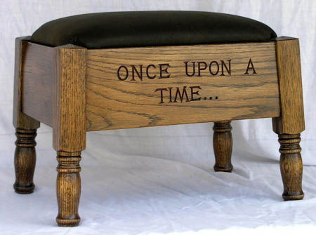 Recycled Oak Storybook Footstool