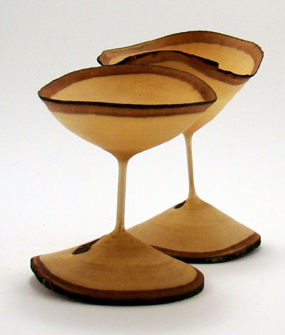 Wooden Carved Goblets