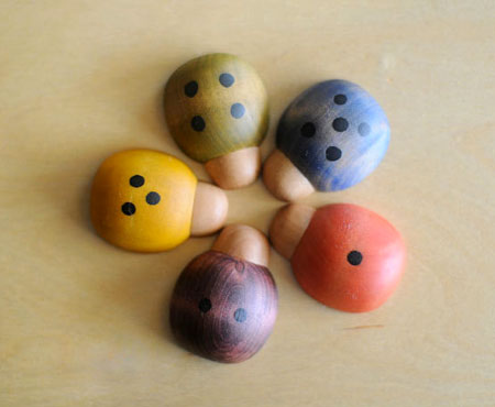Hand Painted Wooden Ladybugs For Counting