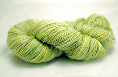 Green Merino Superwash Sock Yarn