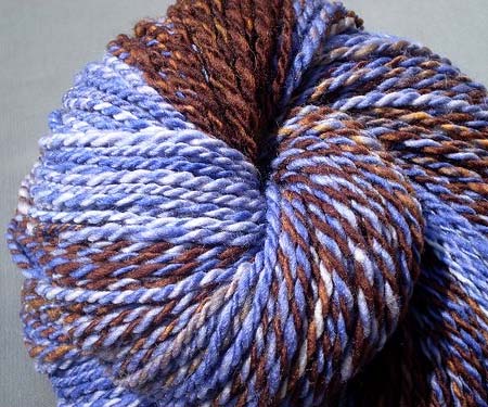 Blue and Brown Merino Superwash